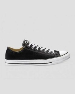 Black Leather All Star Lo