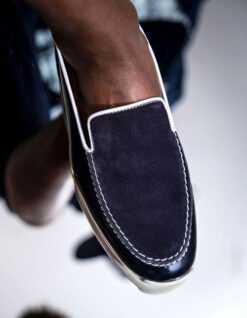 Navy Suede Rossimoda Slipon
