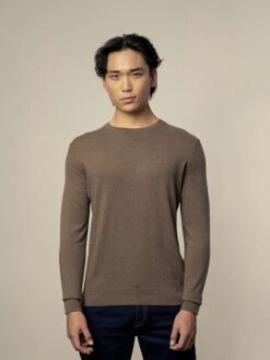 Polo Crew Jersey In Taupe