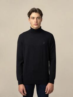 Polo Roll Neck Black