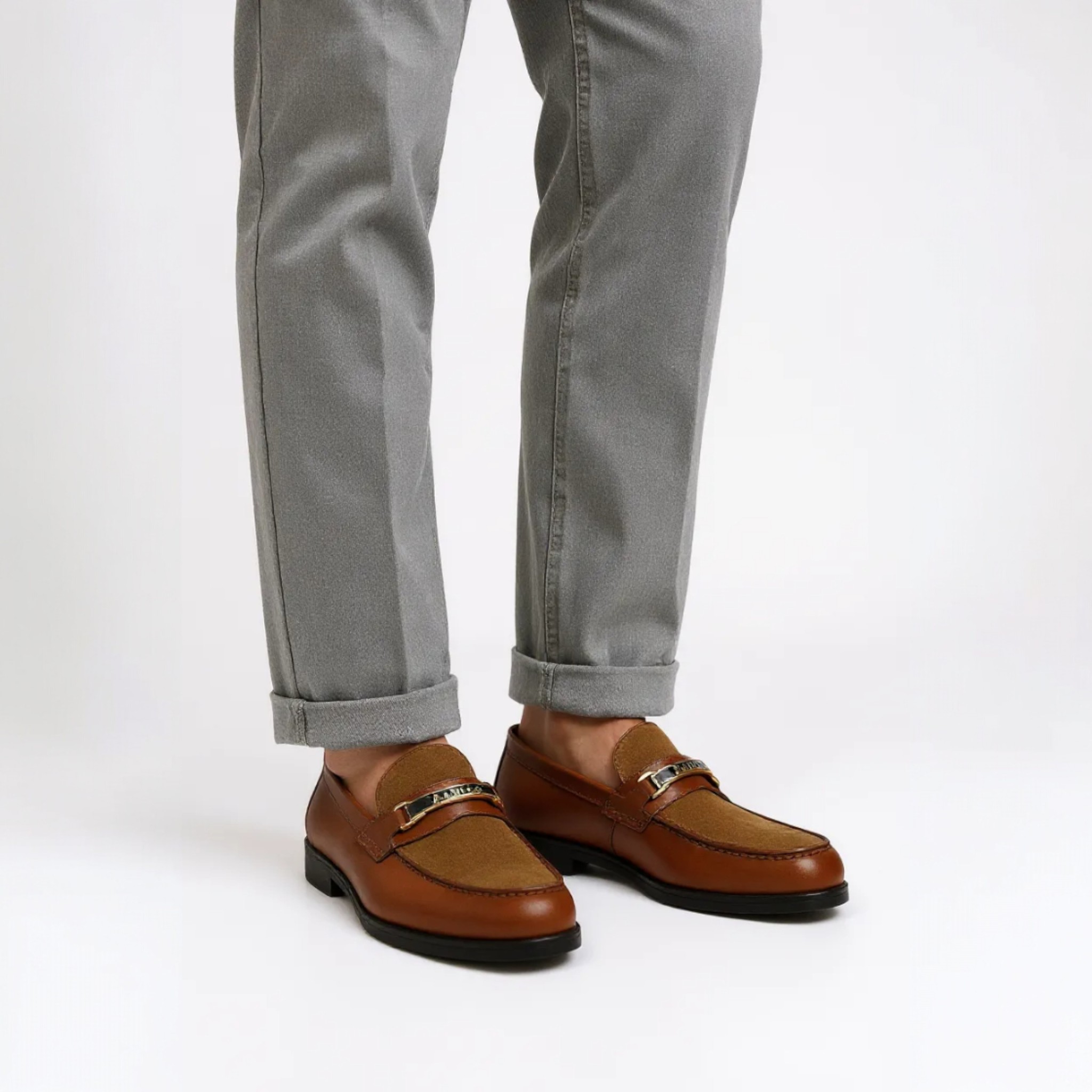 Arbiter Suede Combo Casual Shoe Brown - Image 2