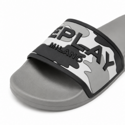 Replay Military Slide Grey