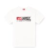 Diesel Broken Logo Tee In White
