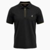 Polo Mercerized Zip Golfer Black