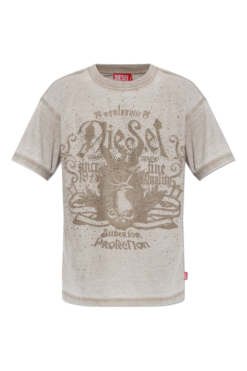 Diesel Graphic Tee Beige