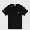 Diesel Leather Trim Tee Black