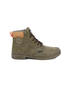 Palladium Cuff Leather Boot Green