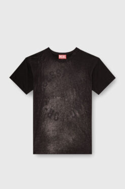 Diesel Foil Print Tee Black